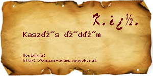 Kaszás Ádám névjegykártya